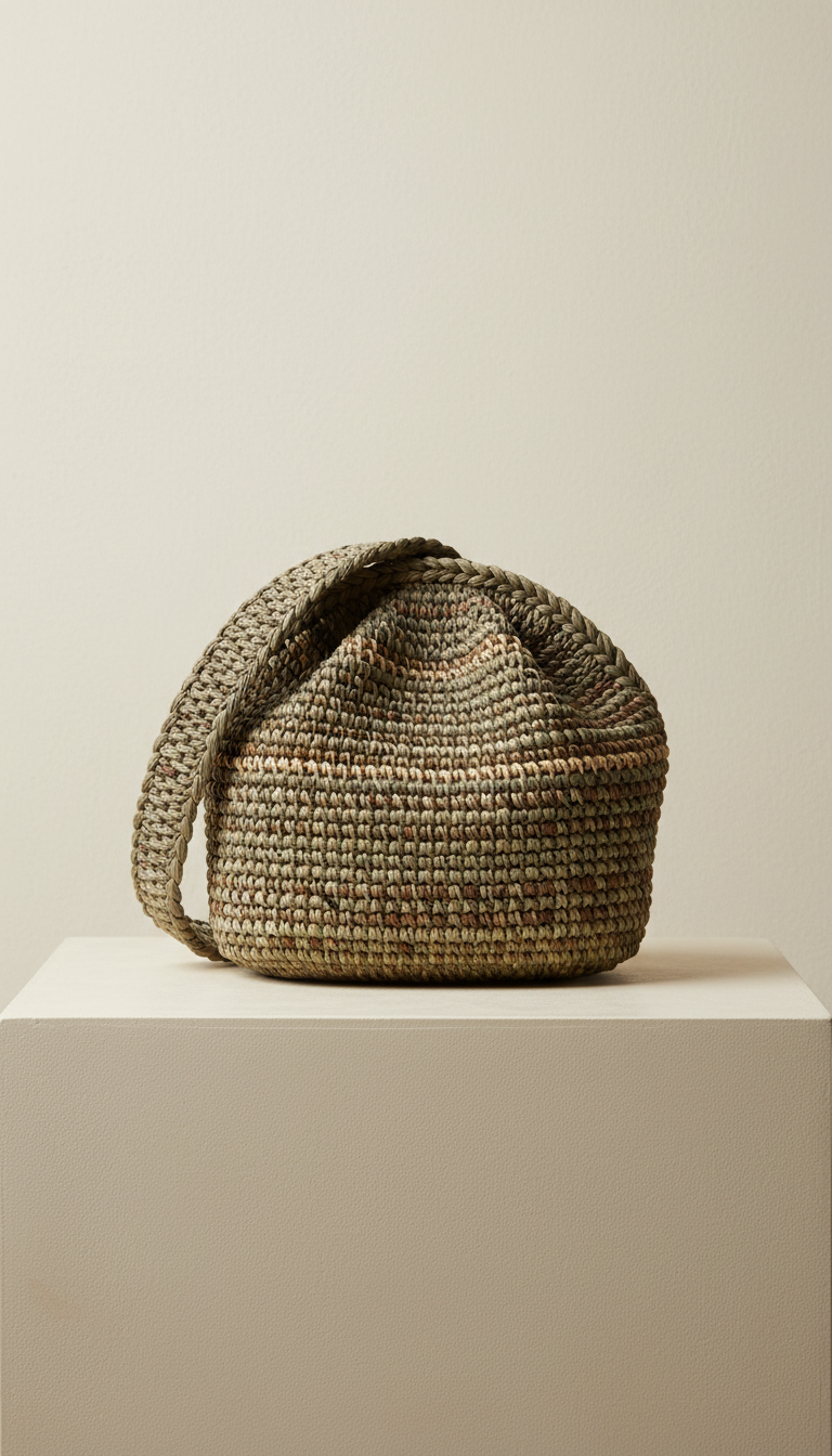 Borsa a spalla artigianale frassino oliva