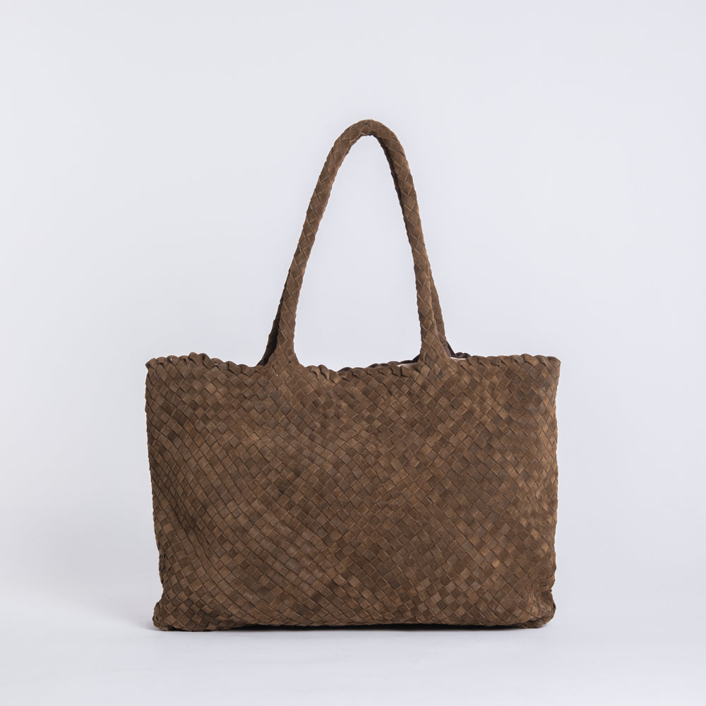 "Francy" large green suede