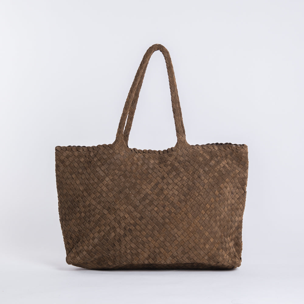 "Francy" large green suede