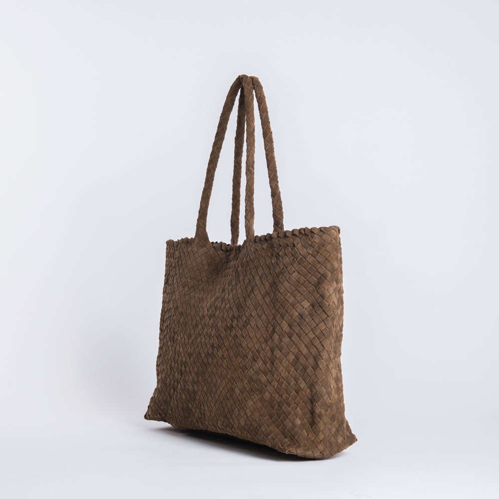 "Francy" large green suede