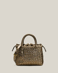 Box S - Bauletto piccolo intrecciato ottone