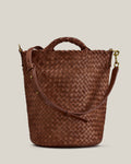 Bucket - secchiello in vacchetta intrecciata choco