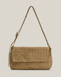 Coco -Flap bag intrecciata in pelle deserto