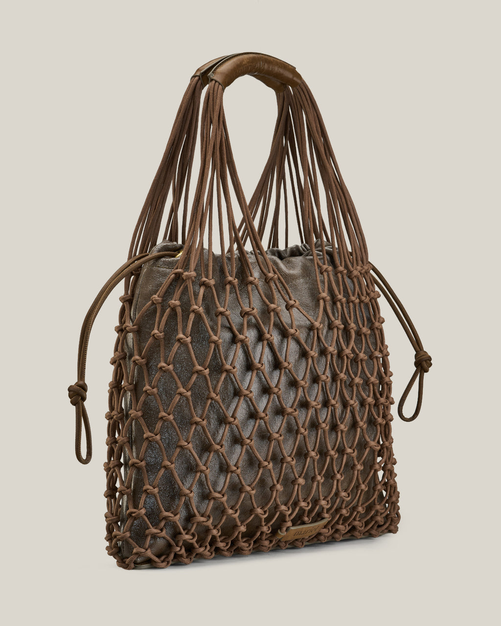 Elisa- Borsa fango intrecciata in cotone