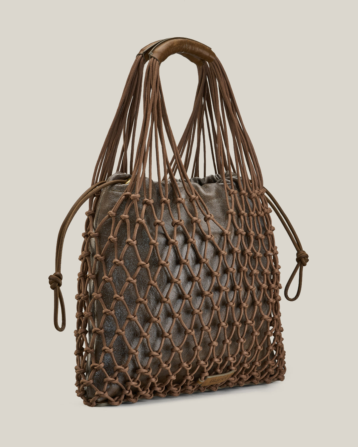 Elisa- Borsa fango intrecciata in cotone