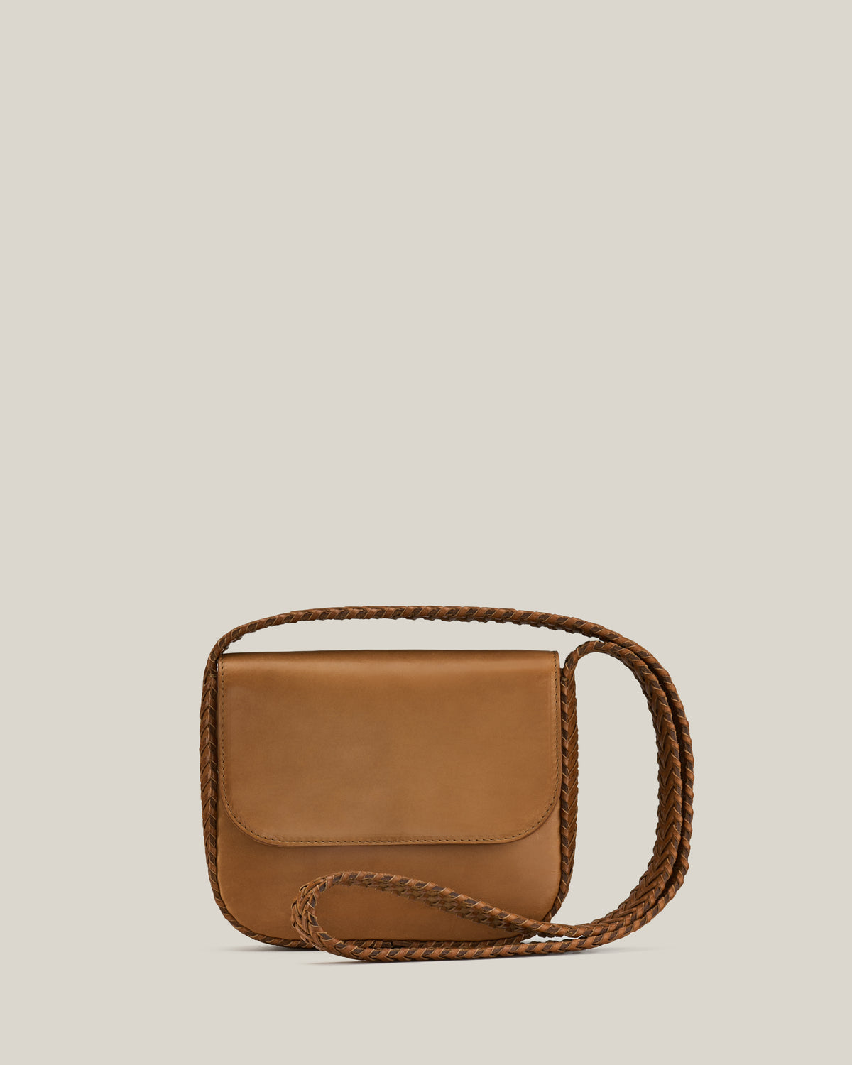 Pan – Borsa tracolla tegola in vacchetta infilata