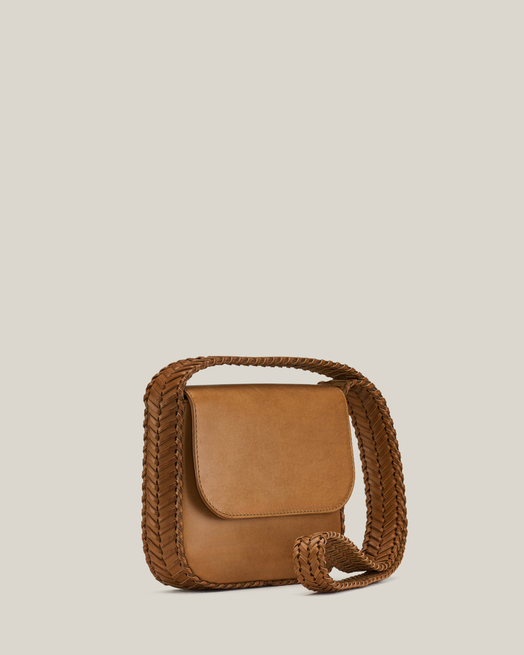 Pan – Borsa tracolla tegola in vacchetta infilata