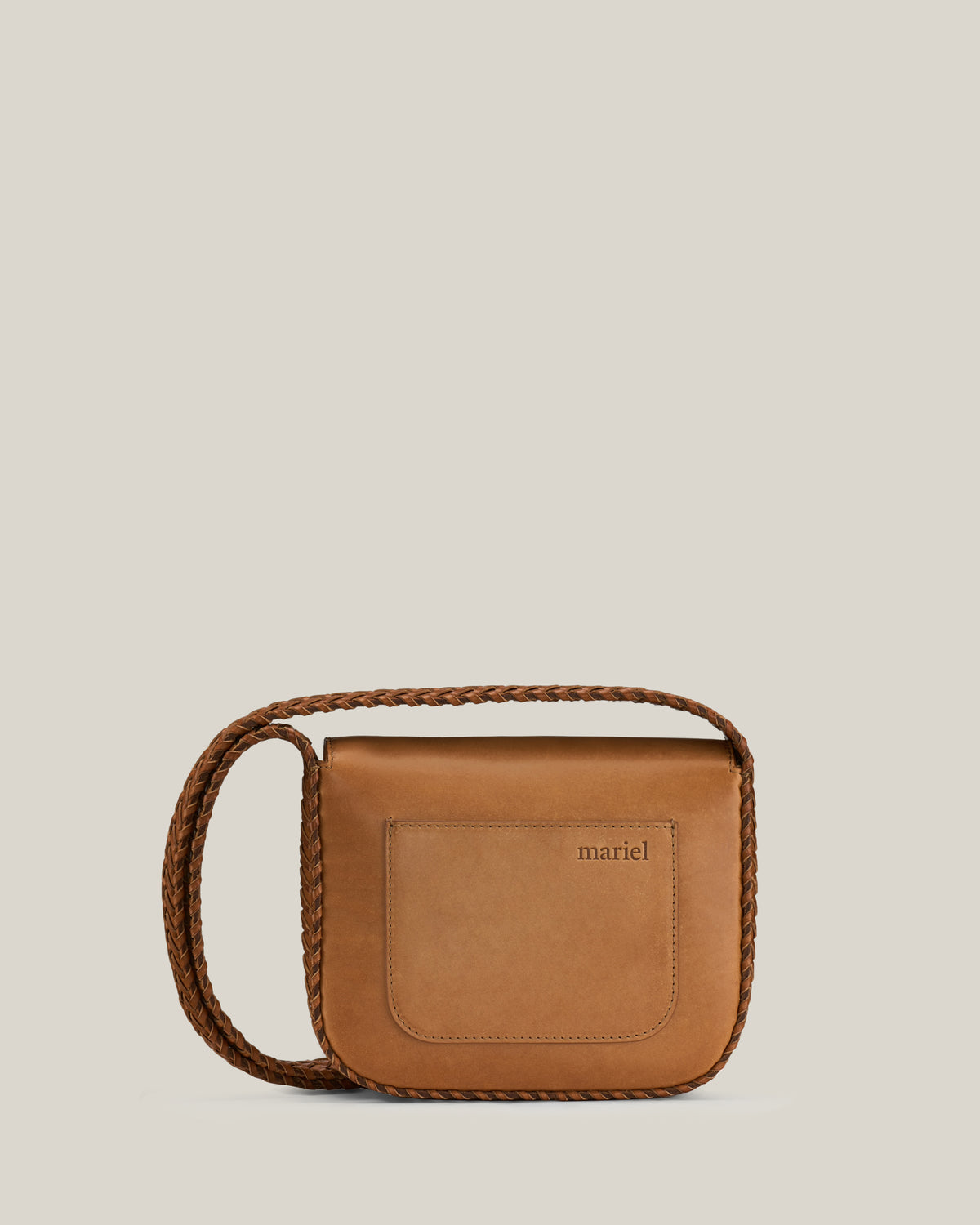 Pan – Borsa tracolla tegola in vacchetta infilata